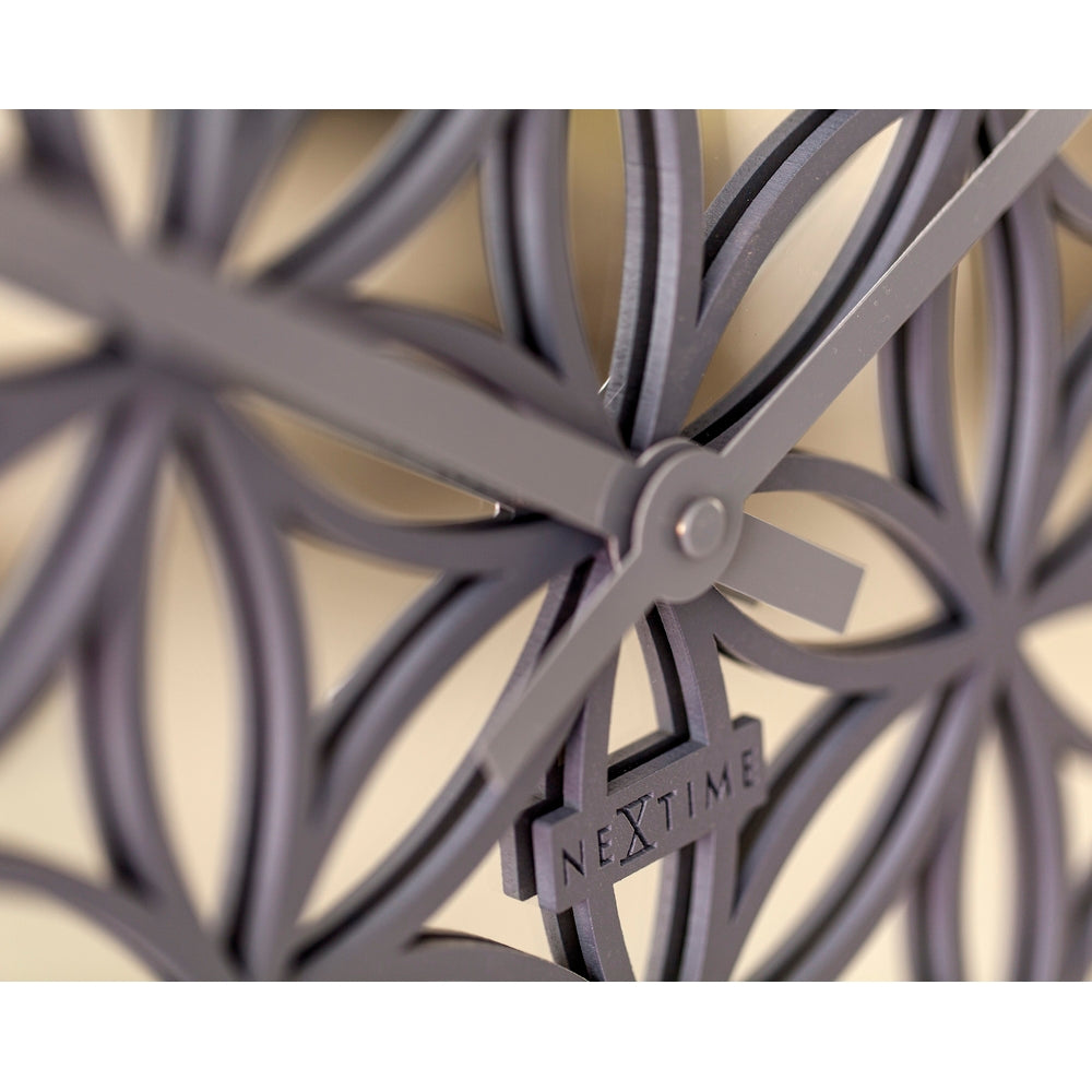 Grey Bella Mirror Wall Clock 50cm