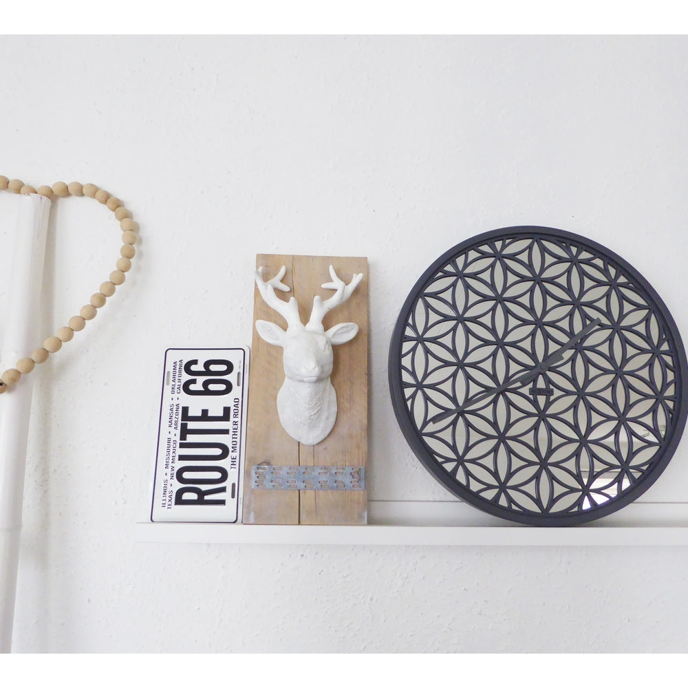 Grey Bella Mirror Wall Clock 50cm