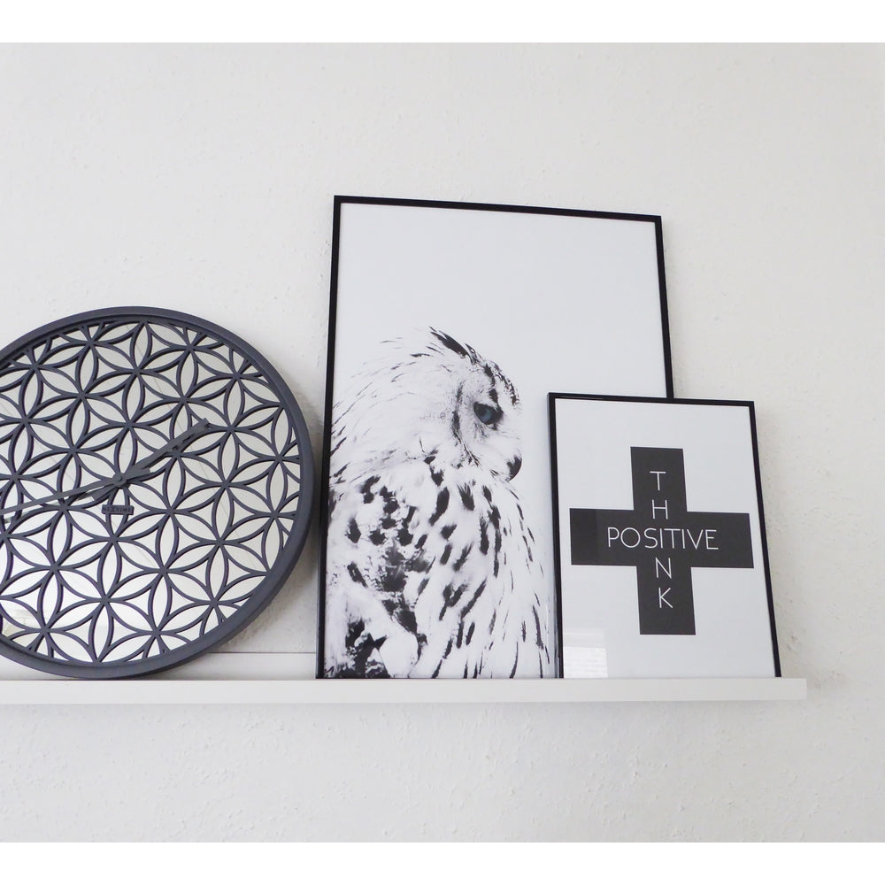 Grey Bella Mirror Wall Clock 50cm