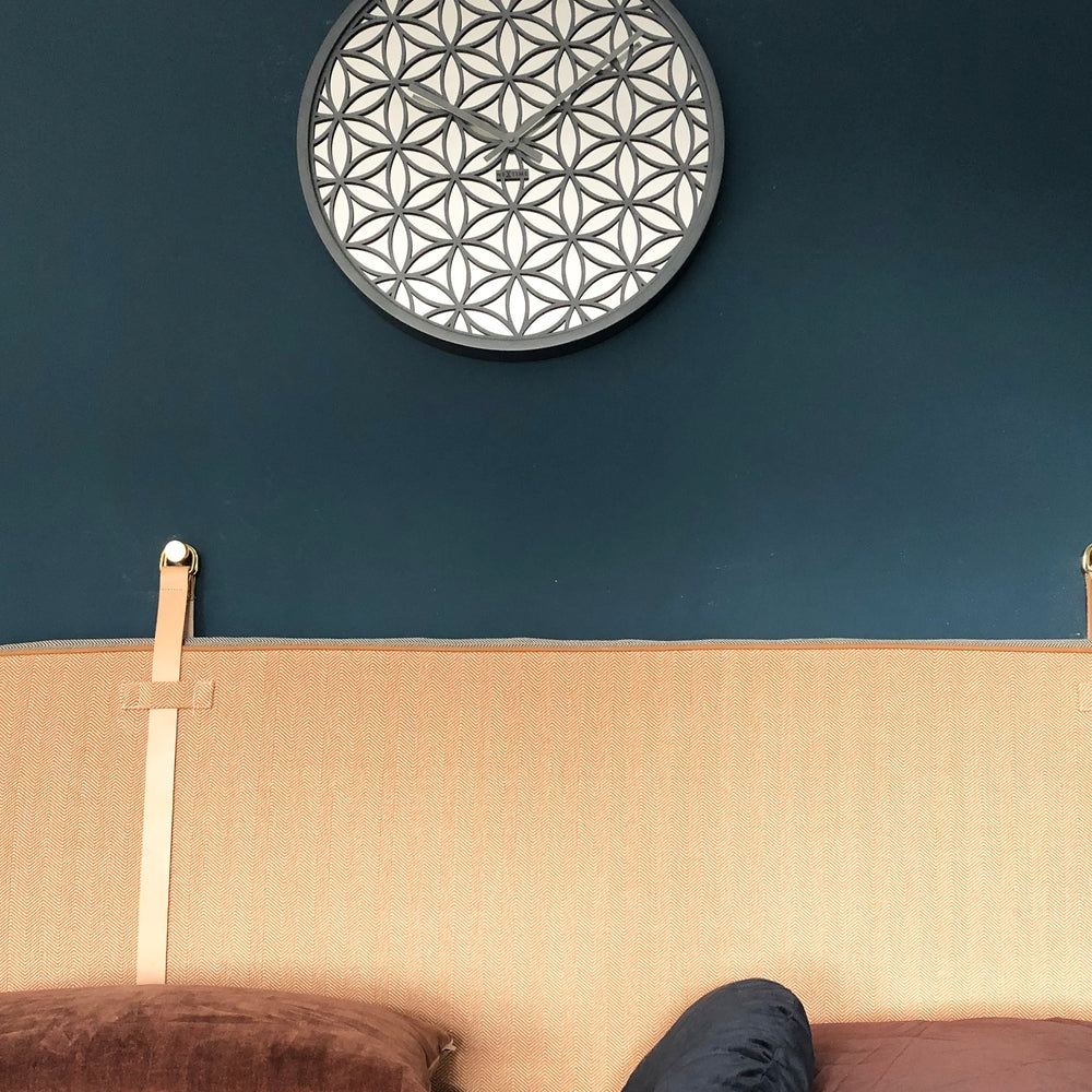 Grey Bella Mirror Wall Clock 50cm