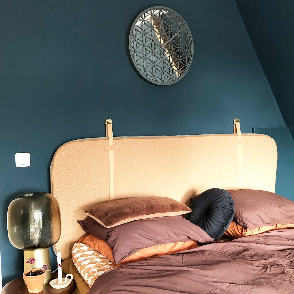 Grey Bella Mirror Wall Clock 50cm