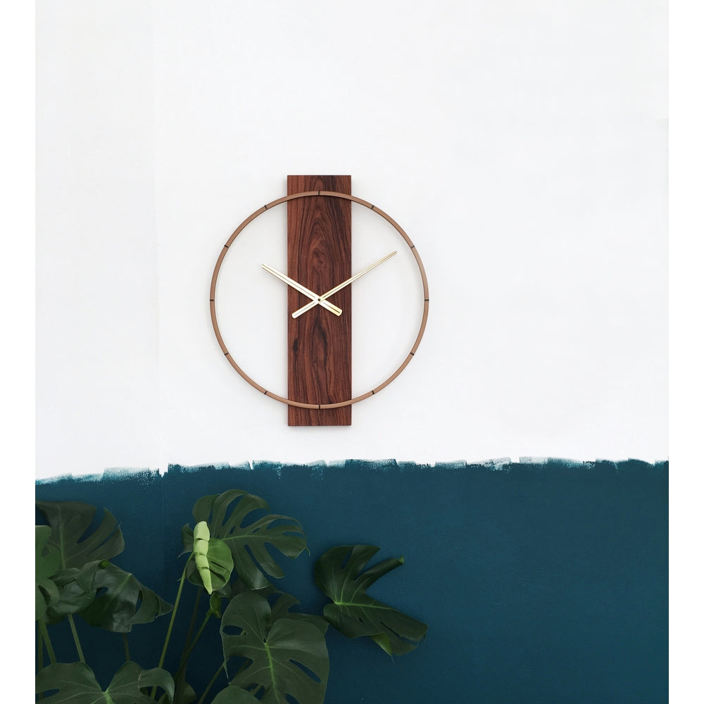 Wood/Steel Brown Wall Clock 50cm