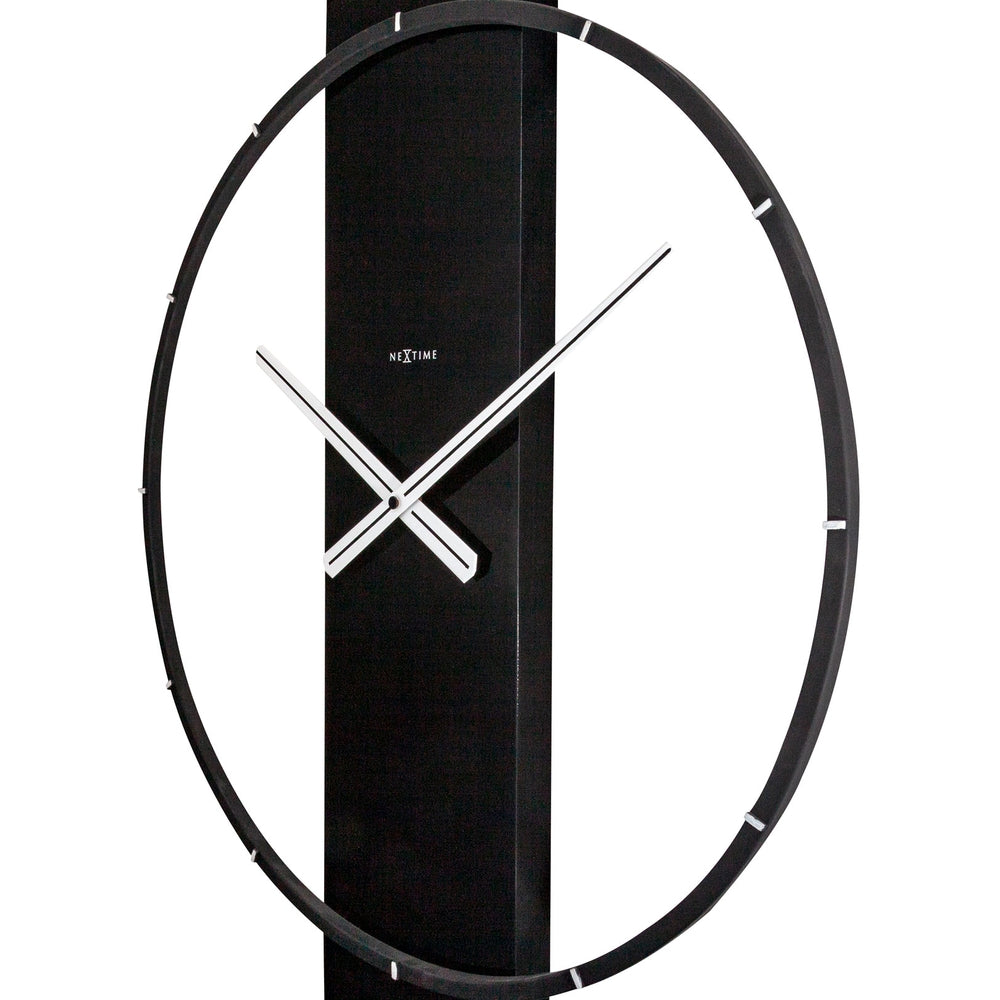Wood/Steel Black Wall Clock 50cm
