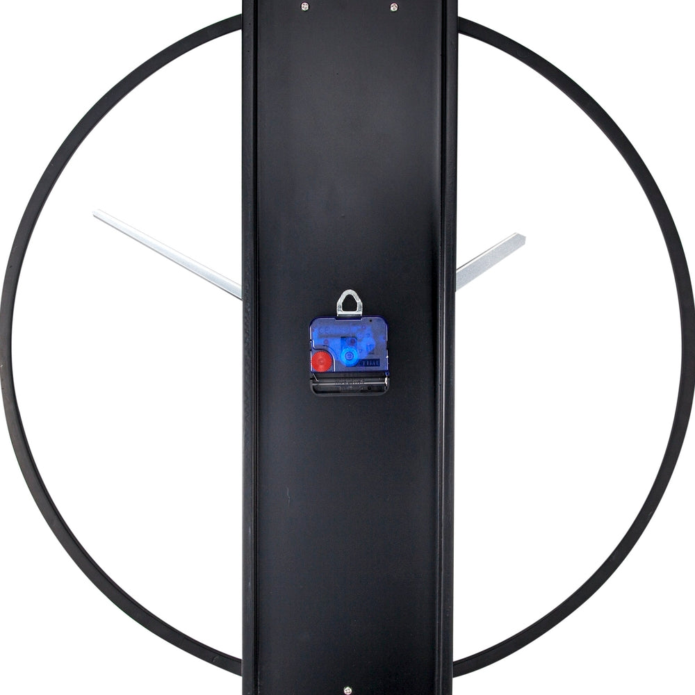 Wood/Steel Black Wall Clock 50cm