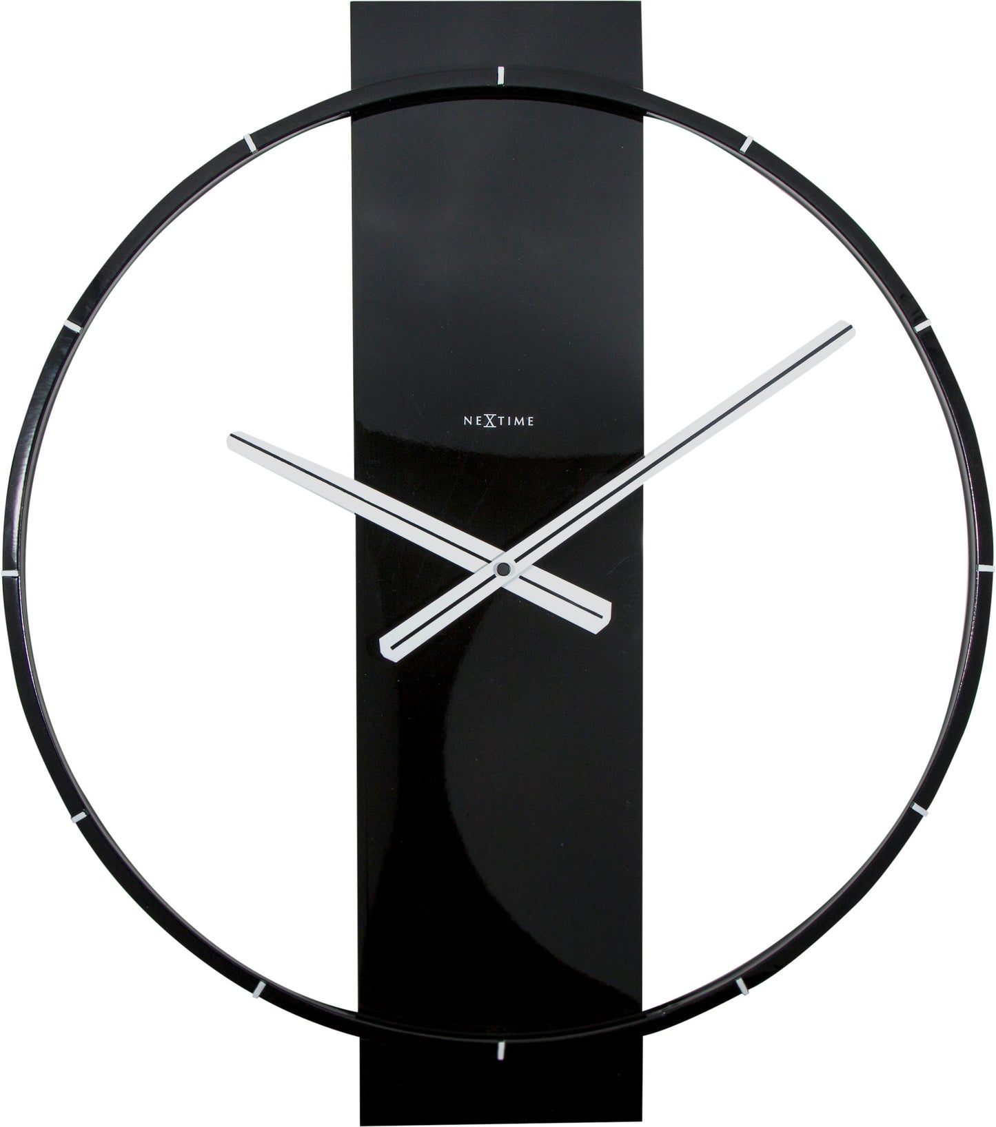 Wood/Steel Black Wall Clock 50cm