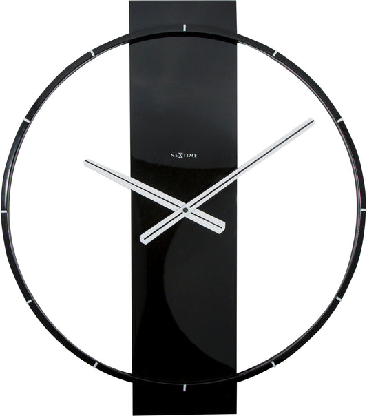 Wood/Steel Black Wall Clock 50cm