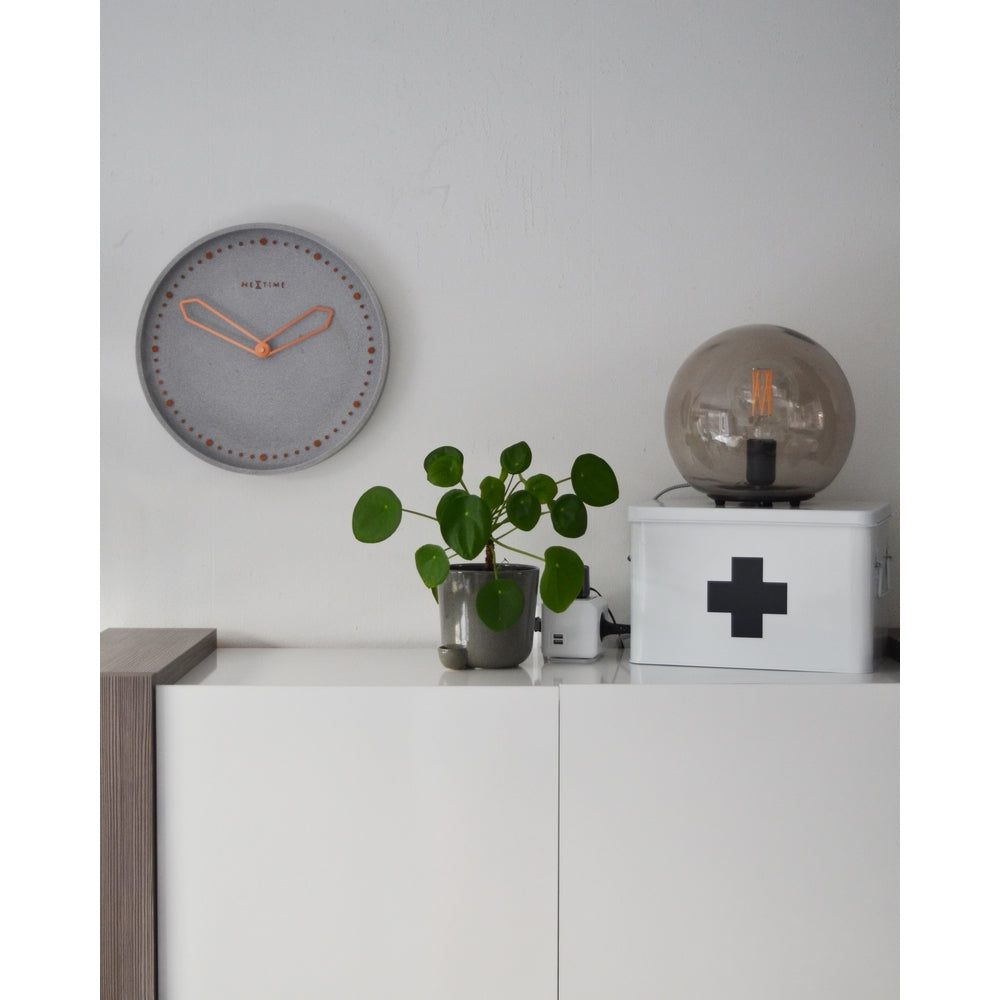 Grey Cross Wall Clock 35cm