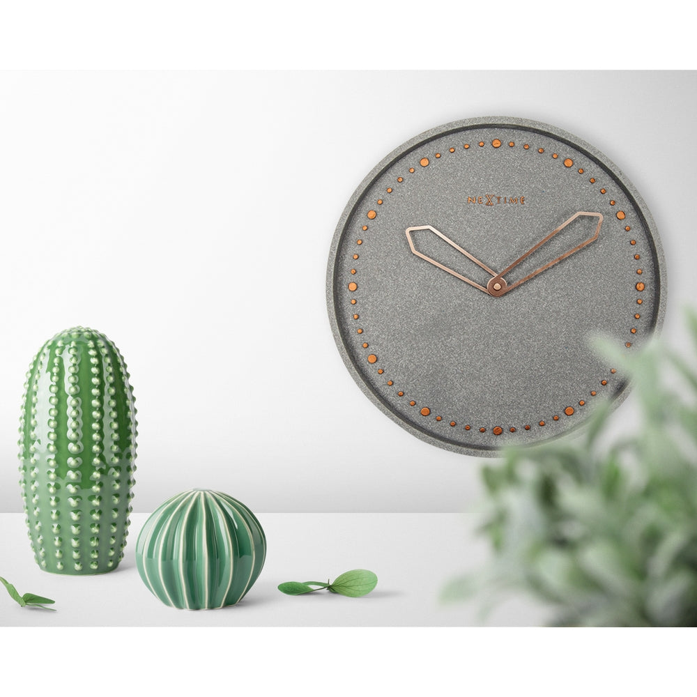 Grey Cross Wall Clock 35cm