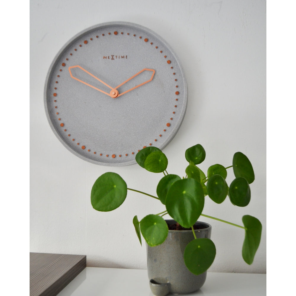 Grey Cross Wall Clock 35cm