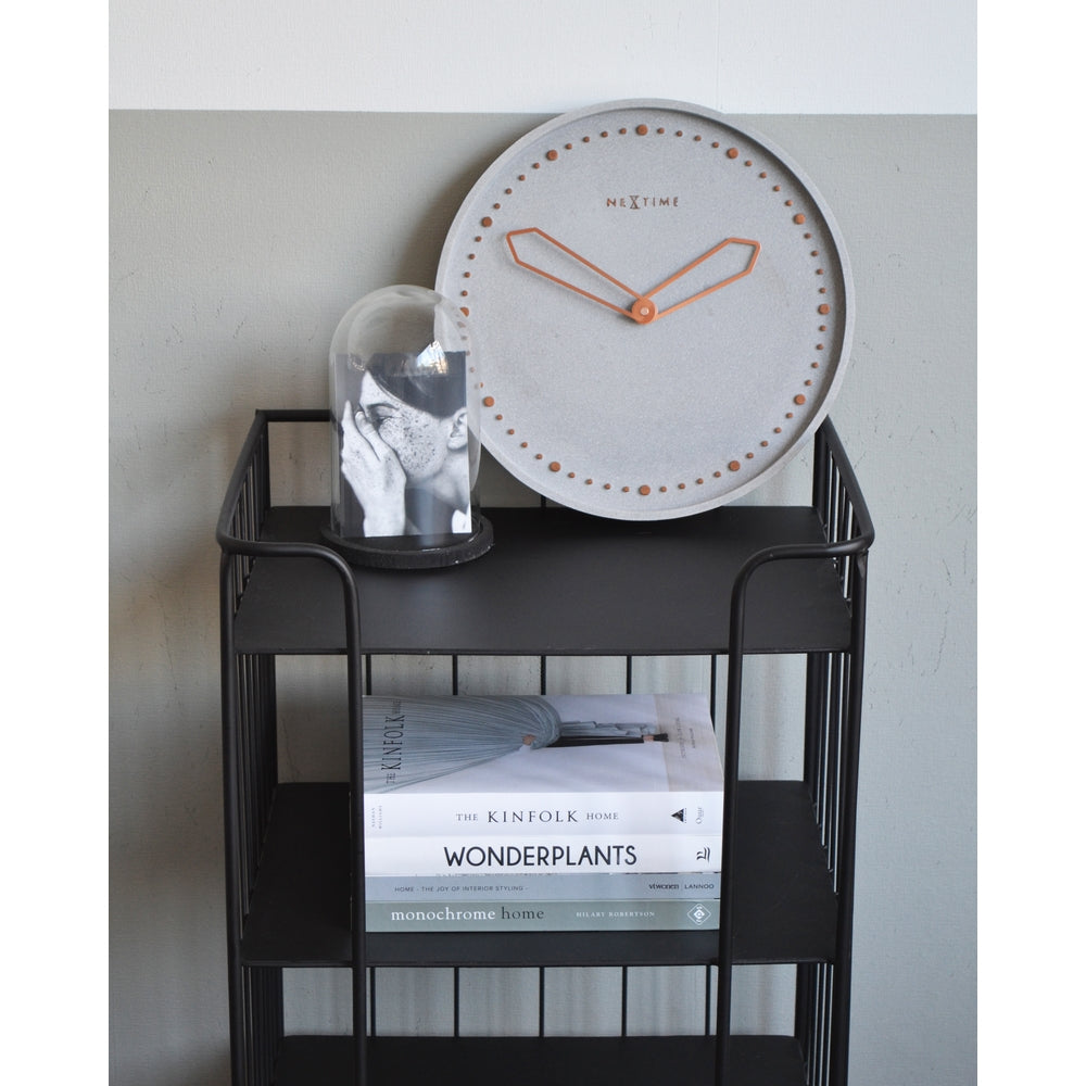 Grey Cross Wall Clock 35cm