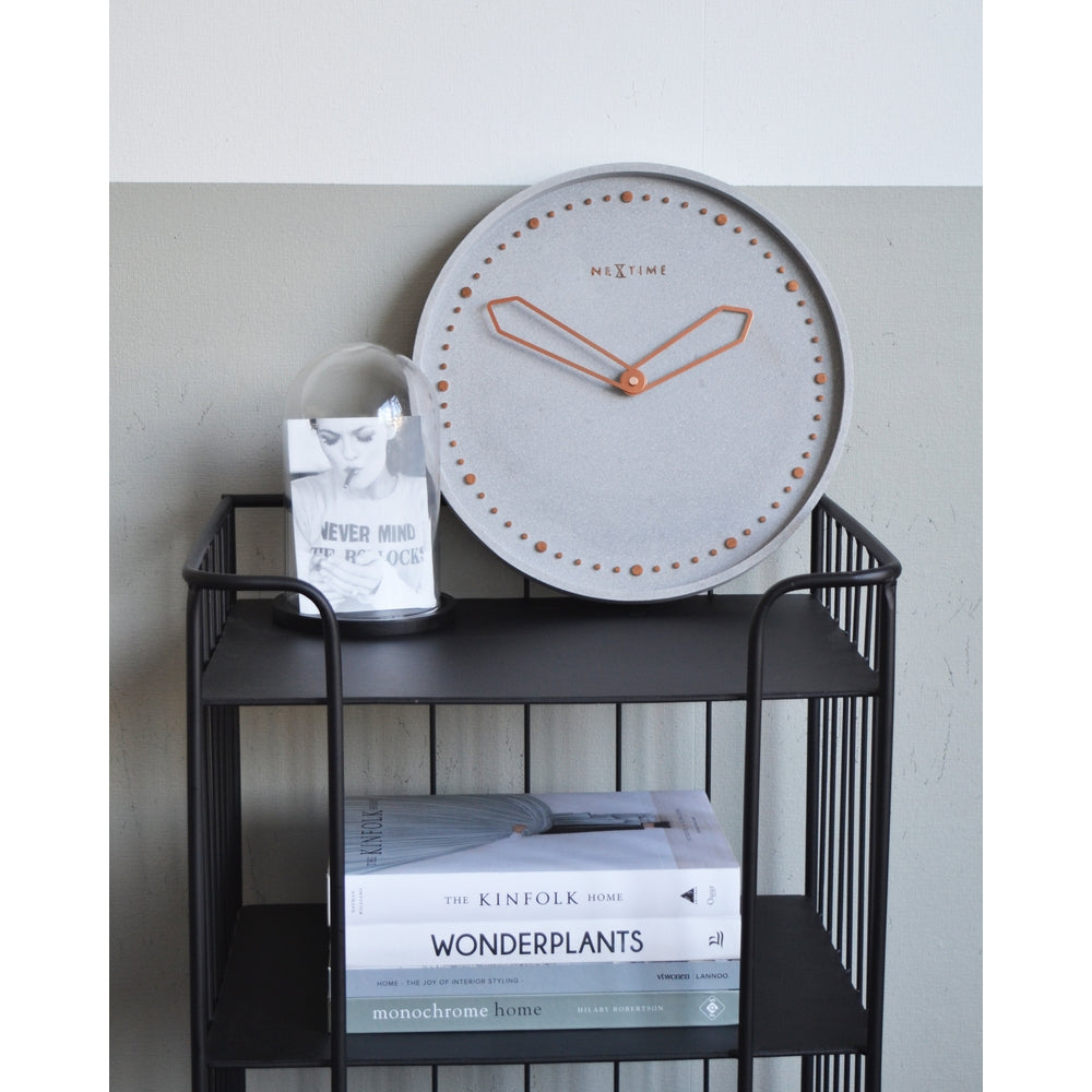 Grey Cross Wall Clock 35cm
