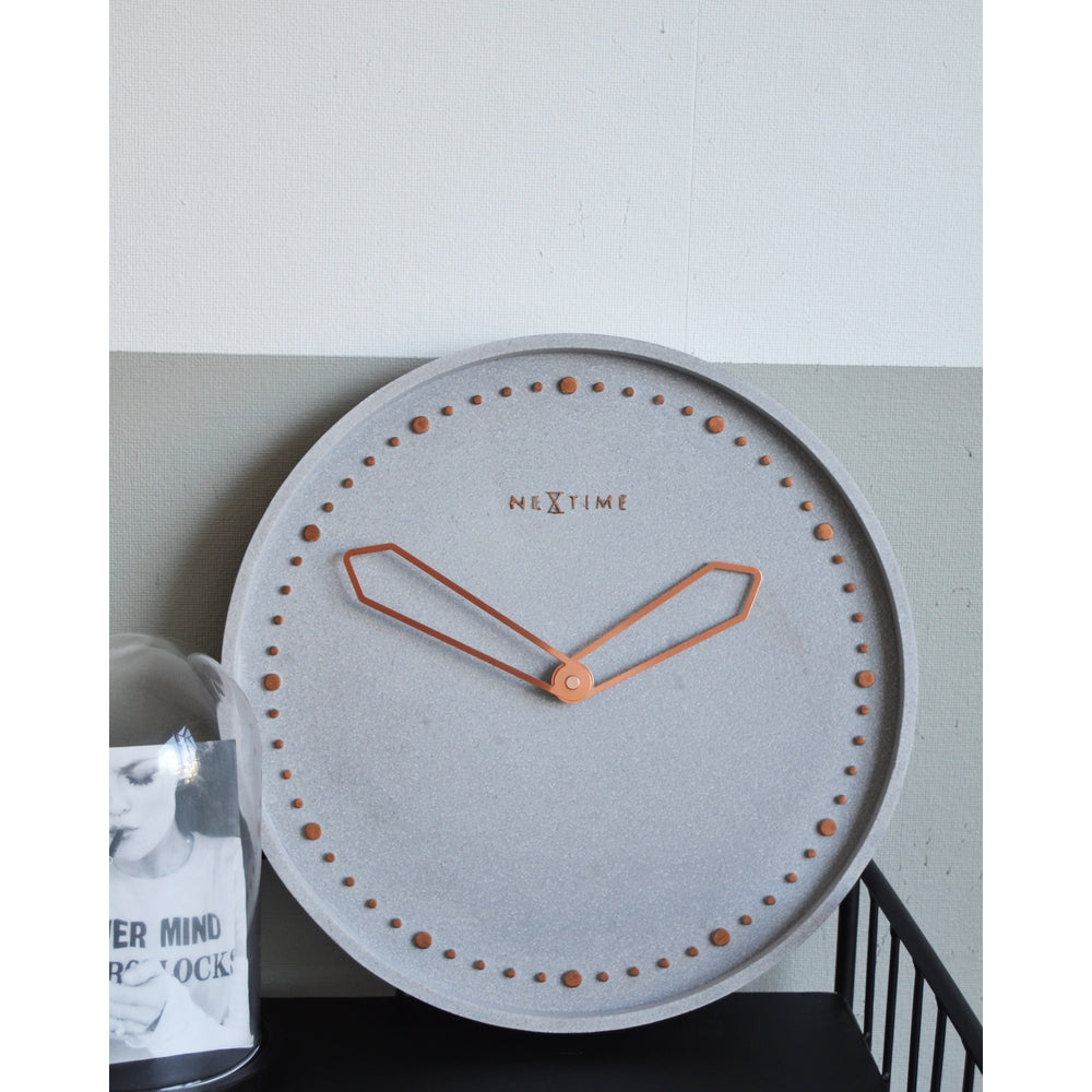 Grey Cross Wall Clock 35cm