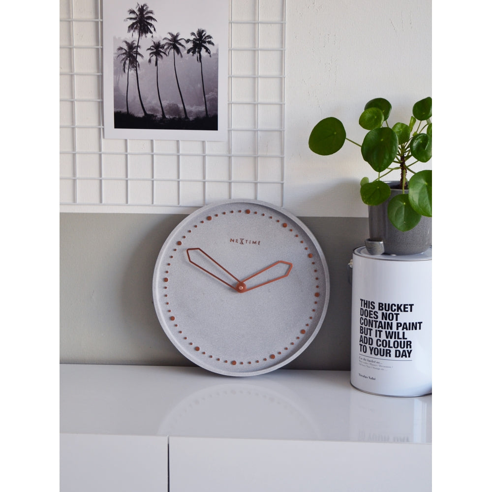 Grey Cross Wall Clock 35cm