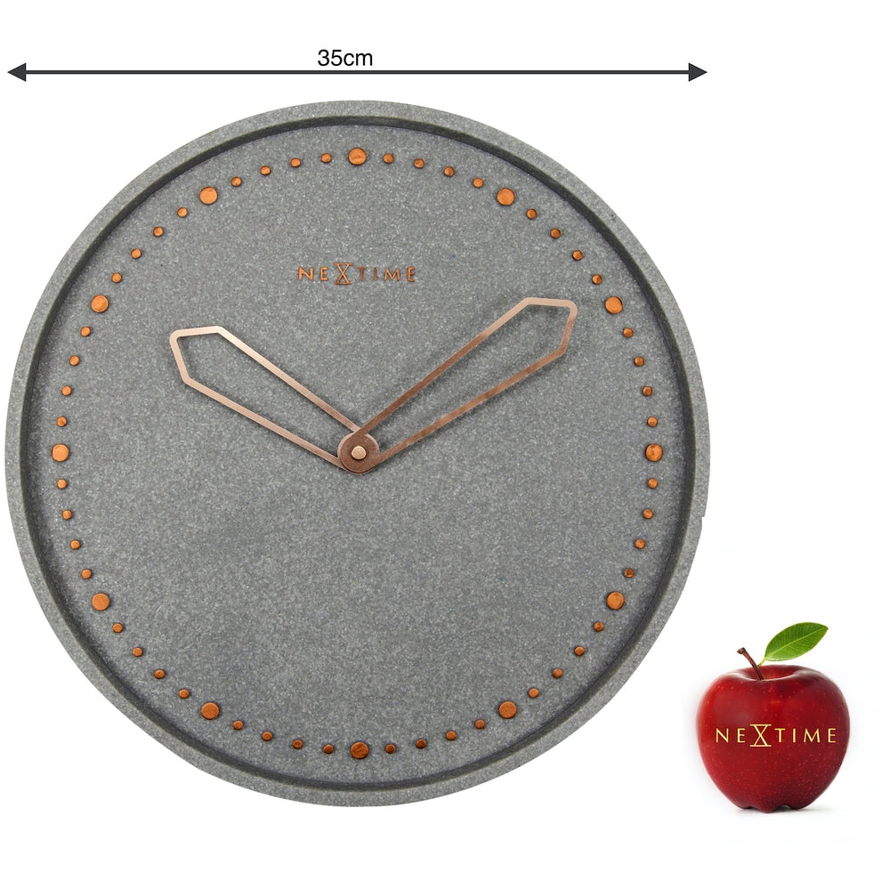 Grey Cross Wall Clock 35cm