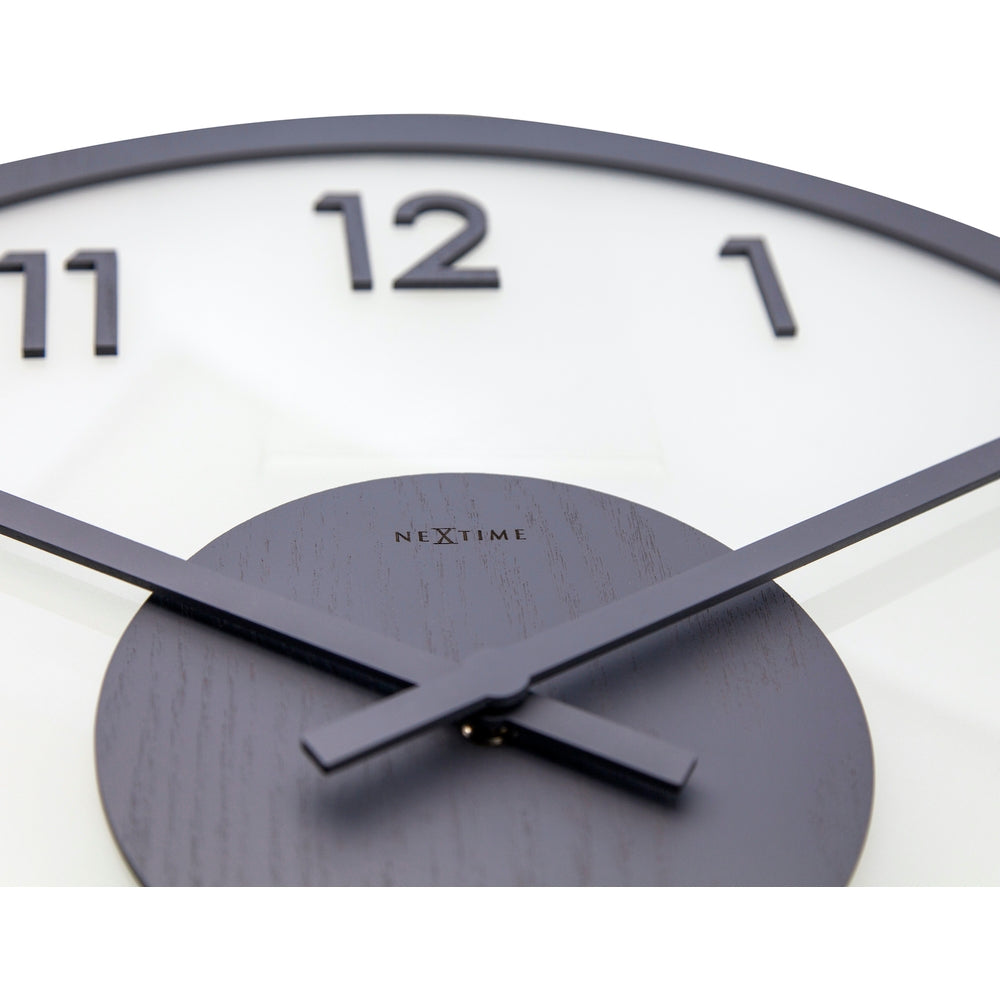 Frosted Wood Wall Clock 50cm