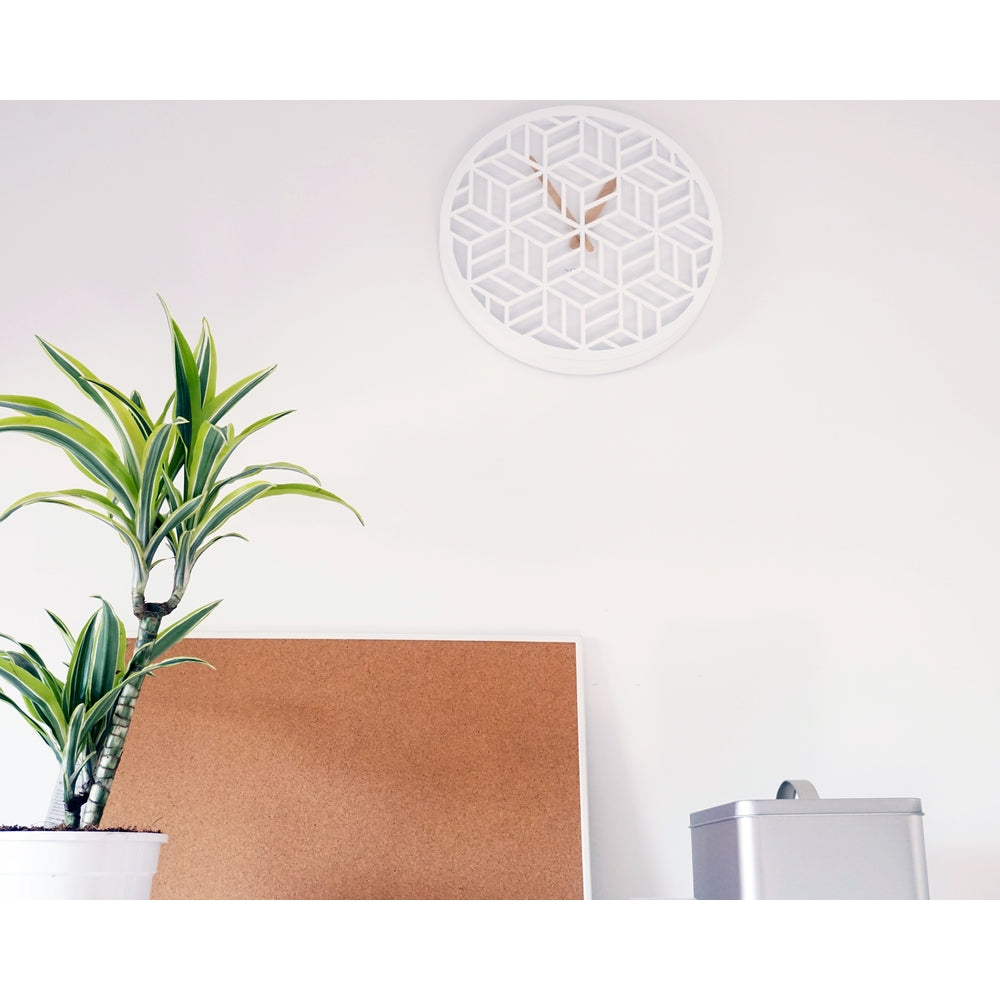 White Discrete Wall Clock 36cm