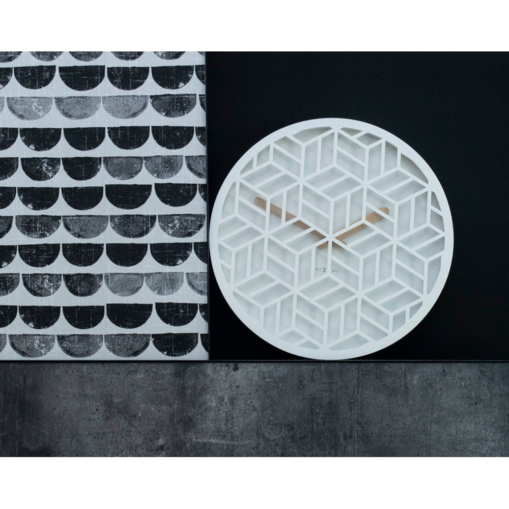 White Discrete Wall Clock 36cm