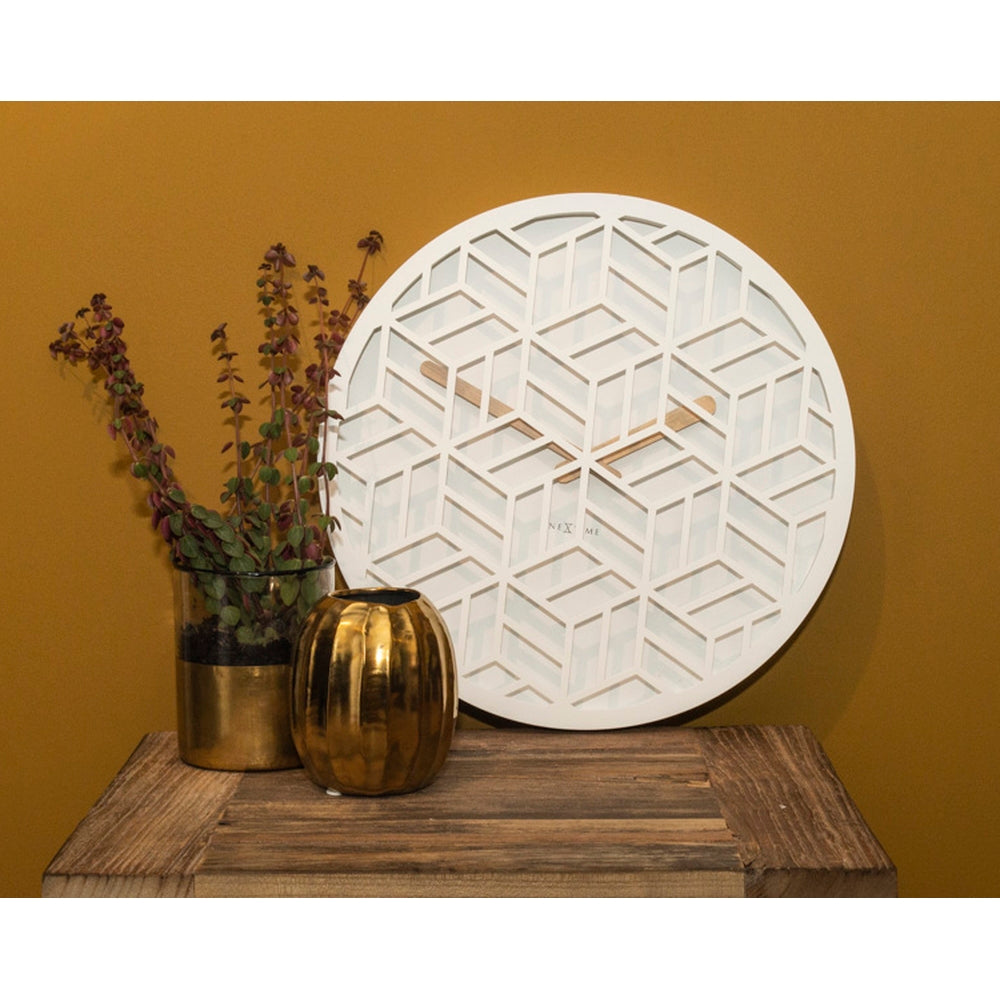 White Discrete Wall Clock 36cm