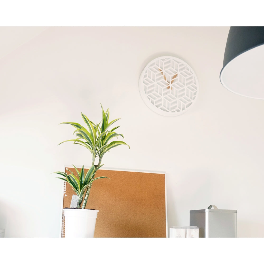 White Discrete Wall Clock 36cm