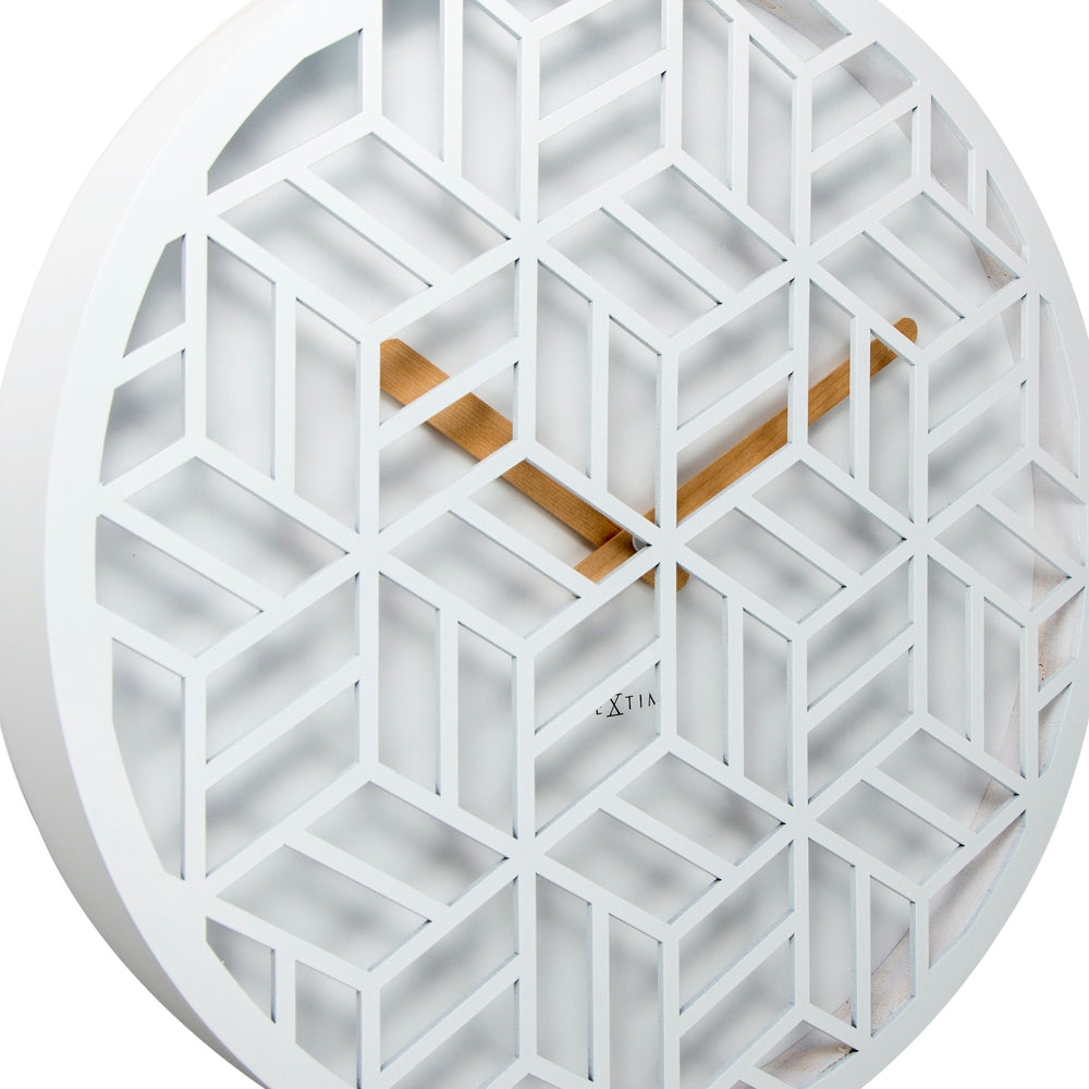 White Discrete Wall Clock 36cm