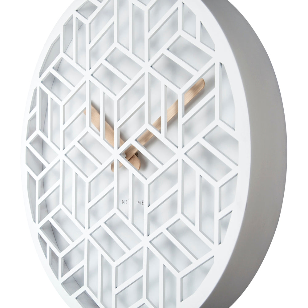 White Discrete Wall Clock 36cm