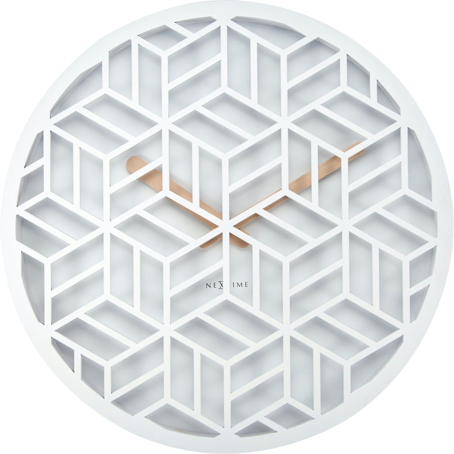 White Discrete Wall Clock 36cm
