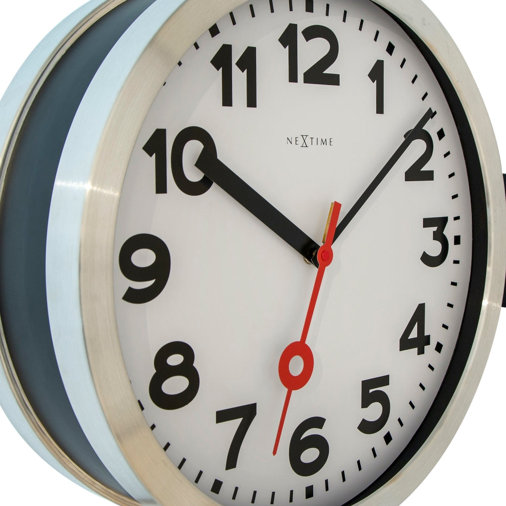 Station Double Wall Clock 36cm