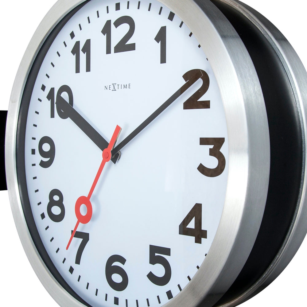 Station Double Wall Clock 36cm
