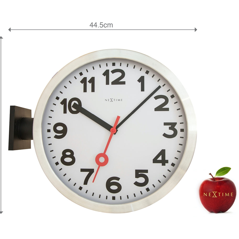 Station Double Wall Clock 36cm