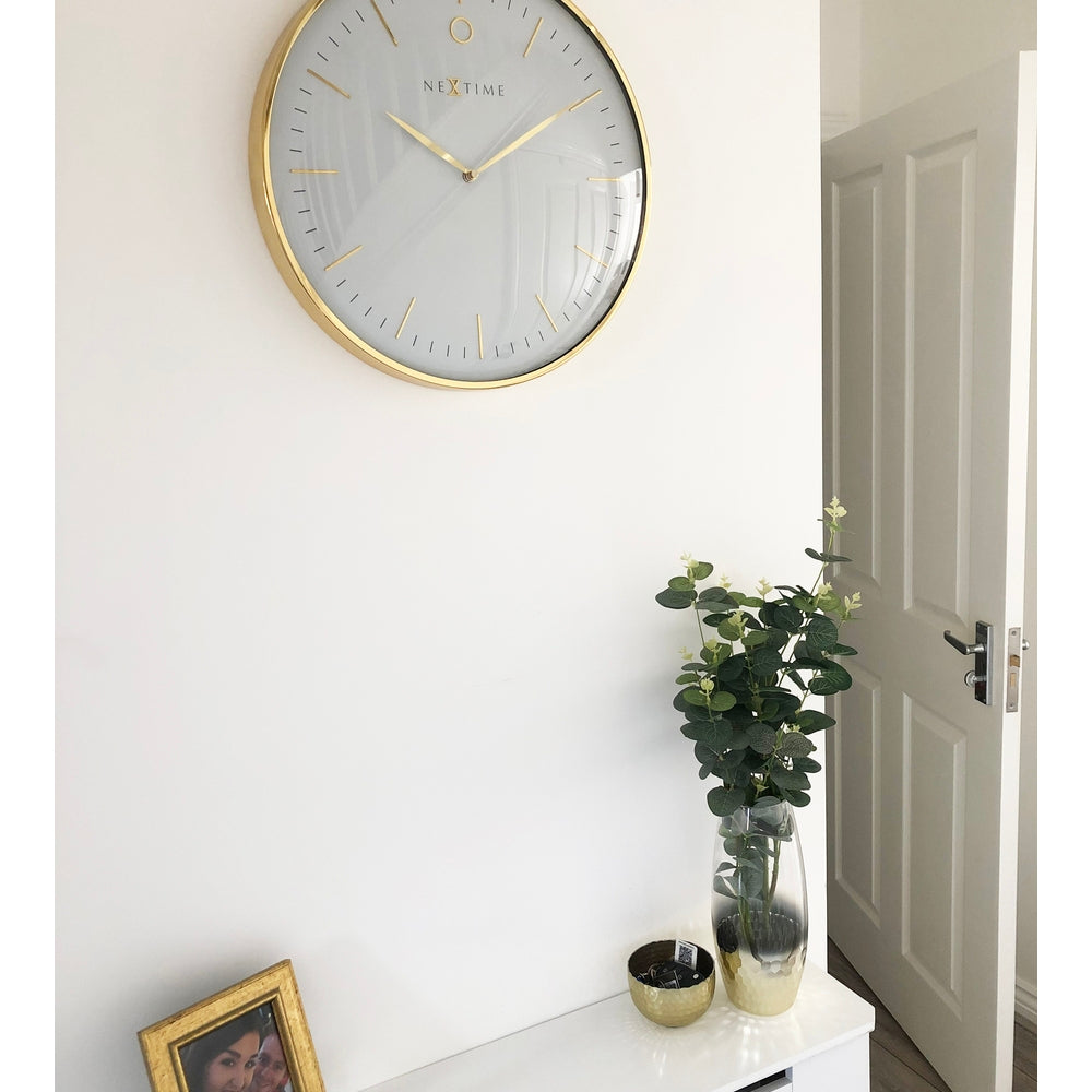 White Glamour Wall Clock 40cm