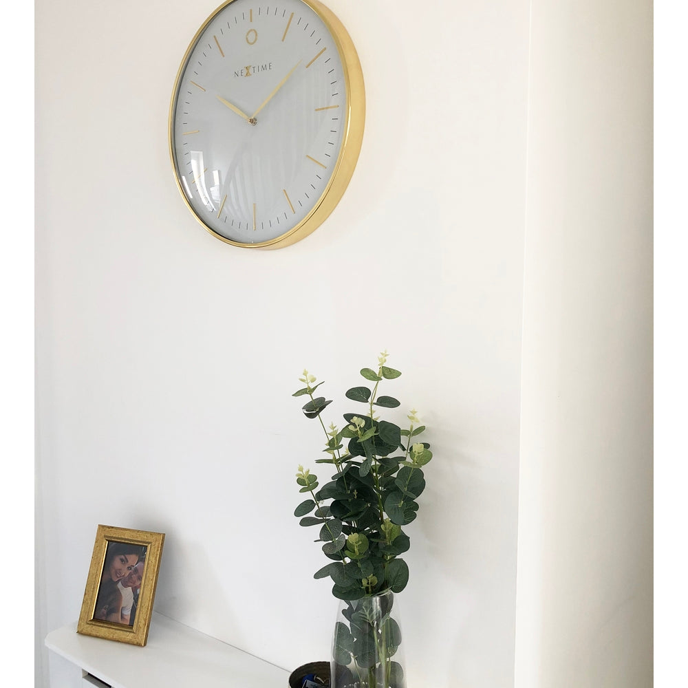White Glamour Wall Clock 40cm