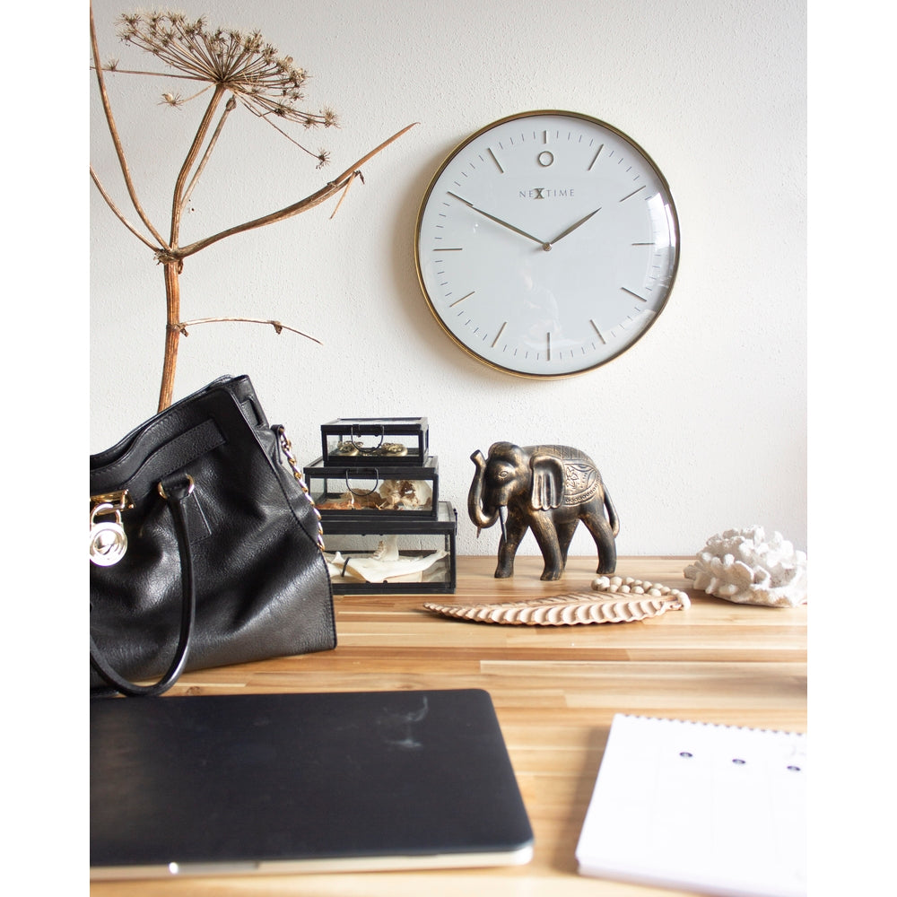 White Glamour Wall Clock 40cm