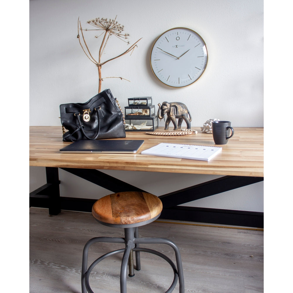 White Glamour Wall Clock 40cm