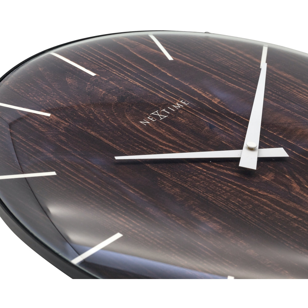 Edge Wood Dome Wall Clock 35cm