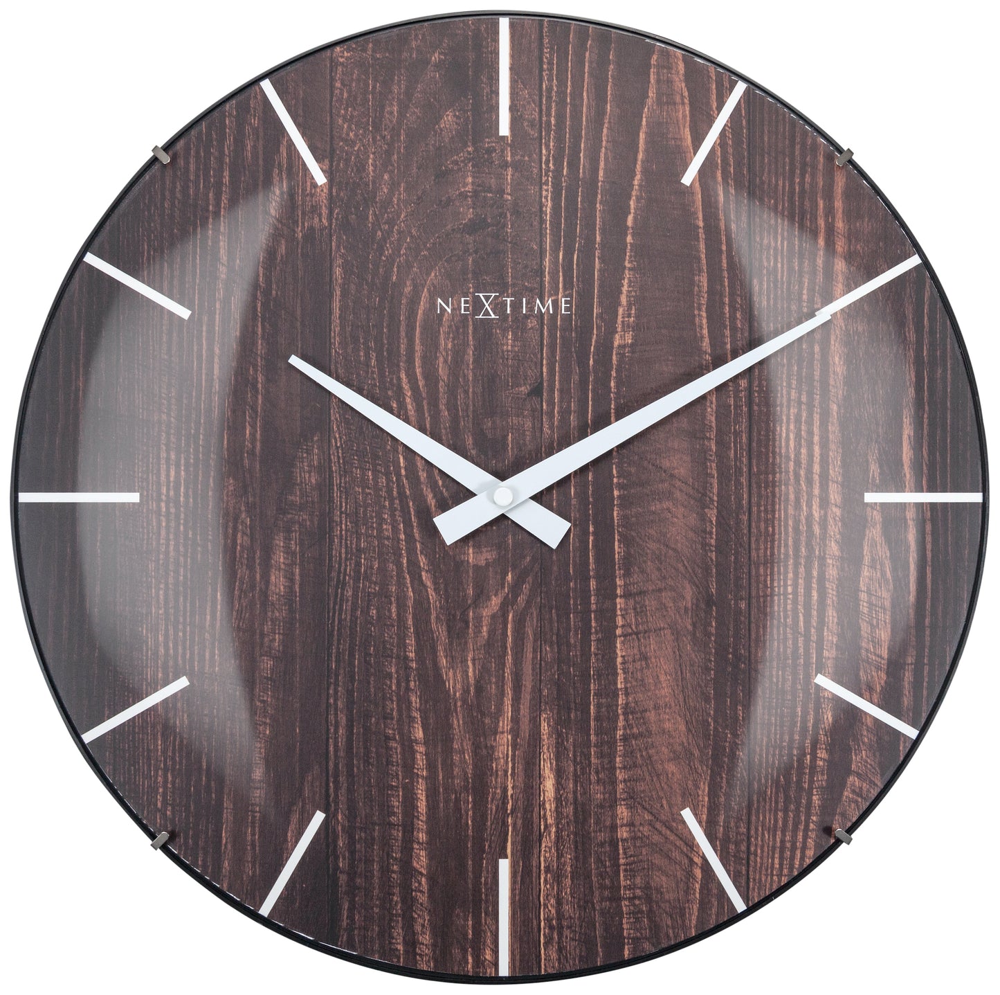 Edge Wood Dome Wall Clock 35cm
