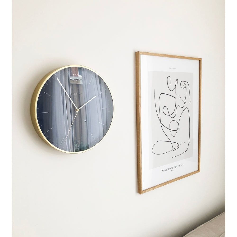 Essential Silver Wall Clock 34cm