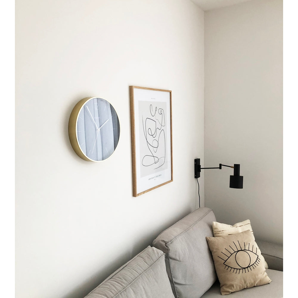 Essential Silver Wall Clock 34cm