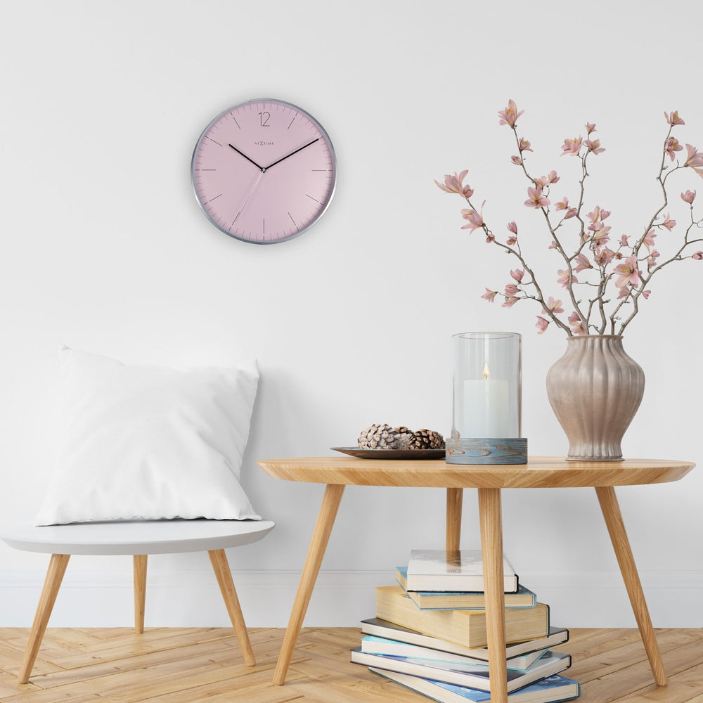 Essential Silver Wall Clock 34cm