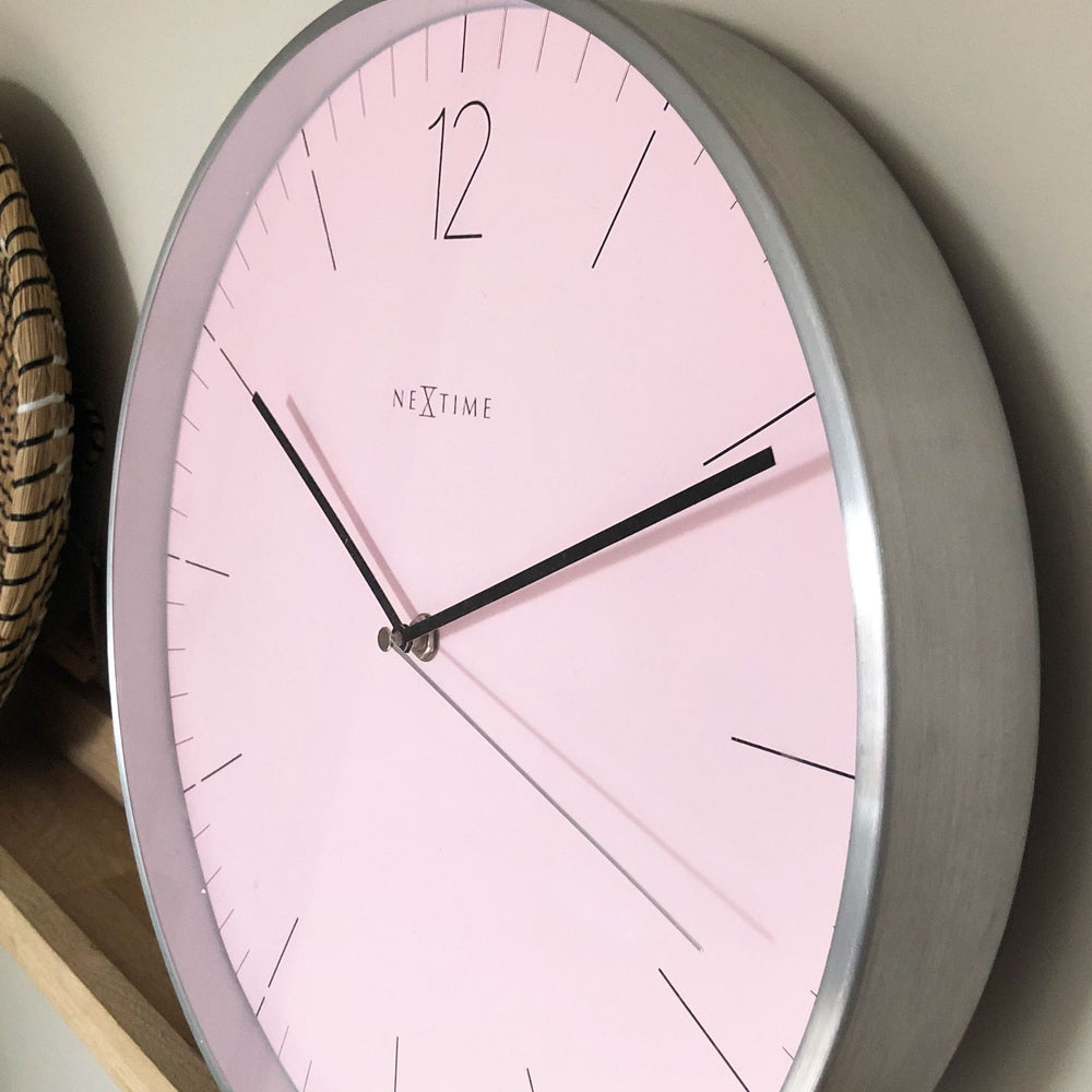 Essential Silver Wall Clock 34cm