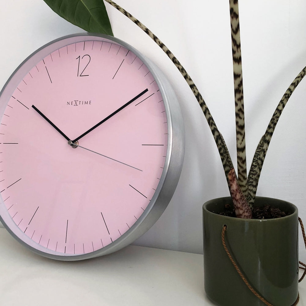 Essential Silver Wall Clock 34cm