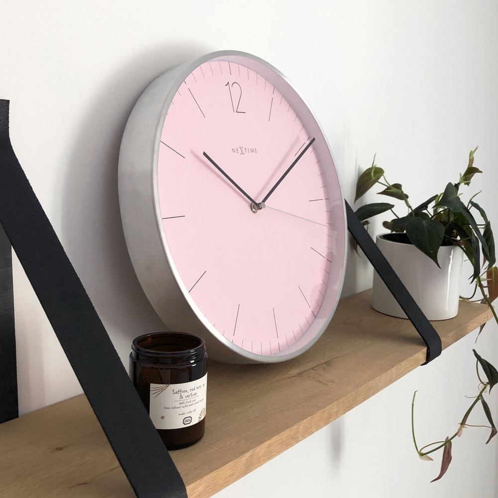 Essential Silver Wall Clock 34cm