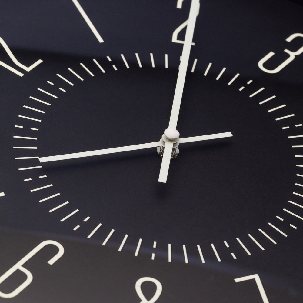 Black Luminous Wall Clock 20cm
