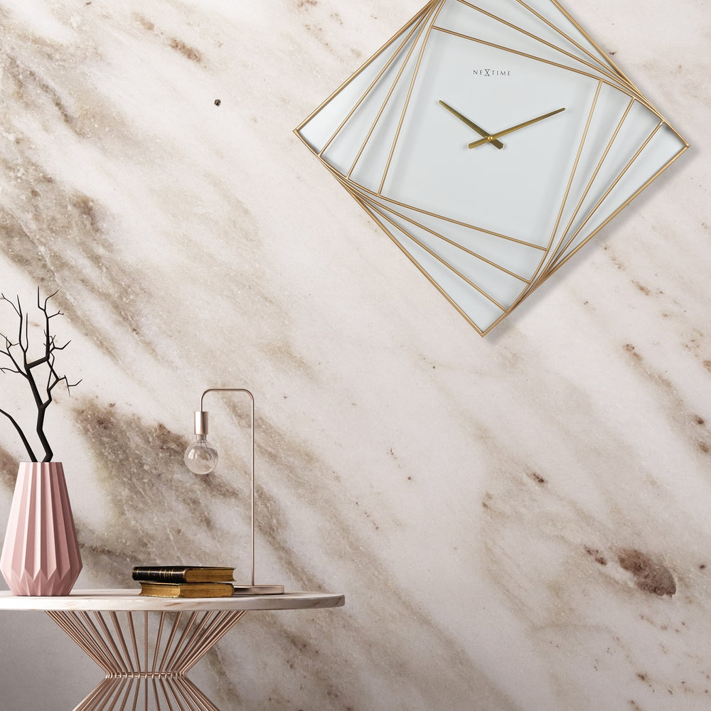 Turning Square Wall Clock 85cm