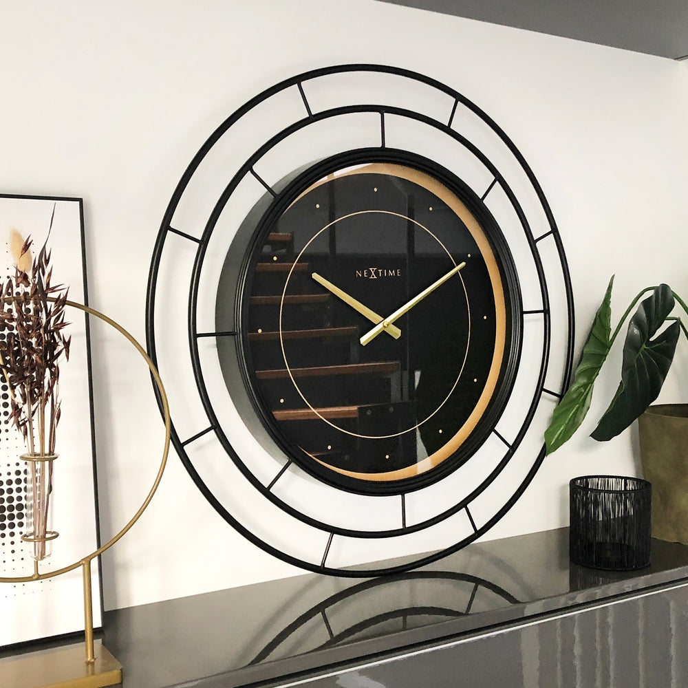 Black Fancy Wall Clock 20cm