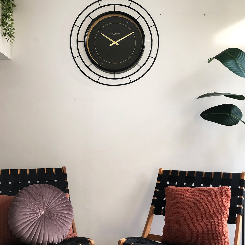 Black Fancy Wall Clock 20cm