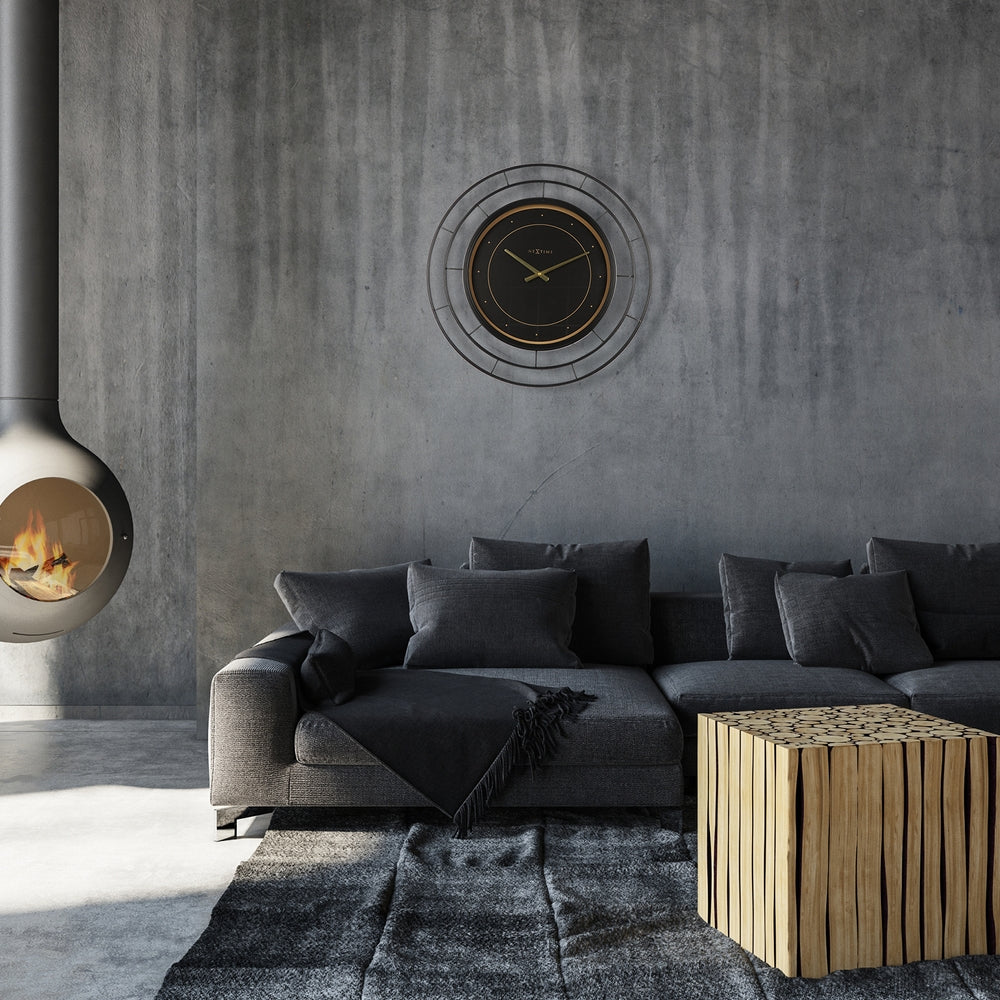Black Fancy Wall Clock 20cm