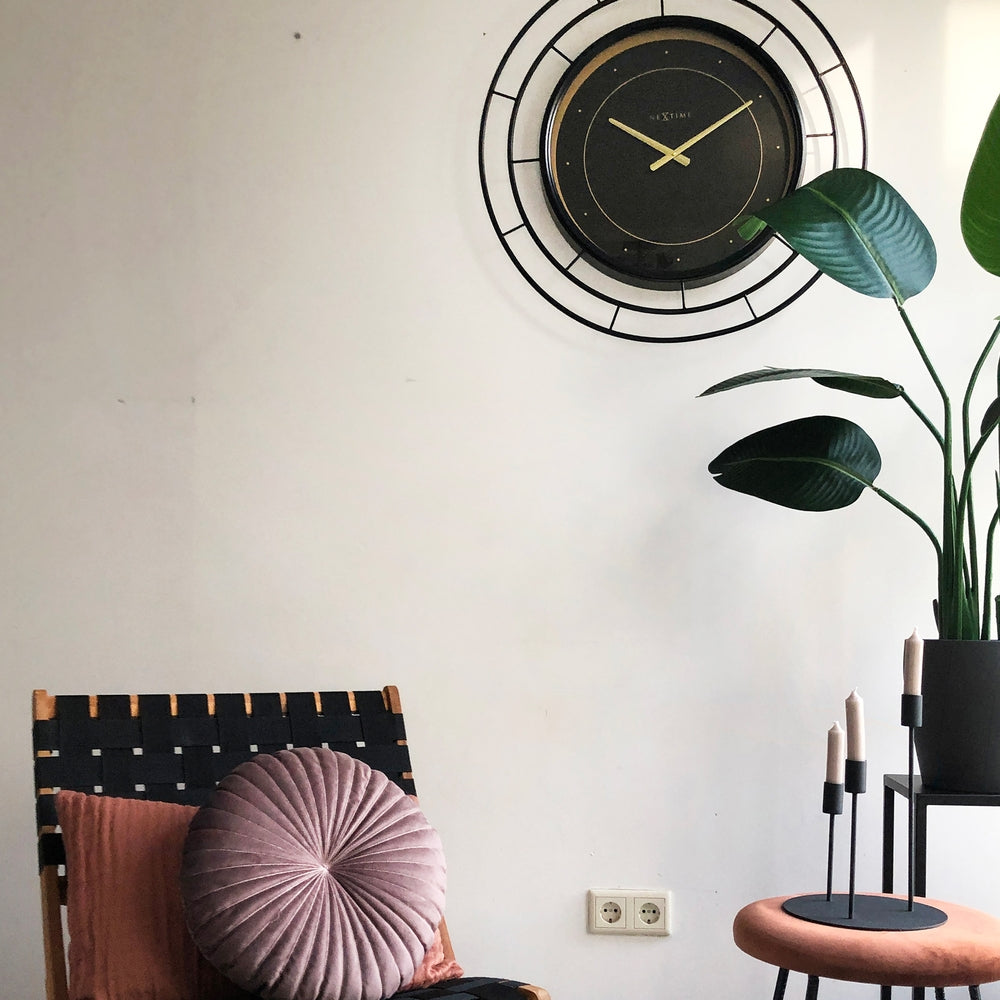Black Fancy Wall Clock 20cm