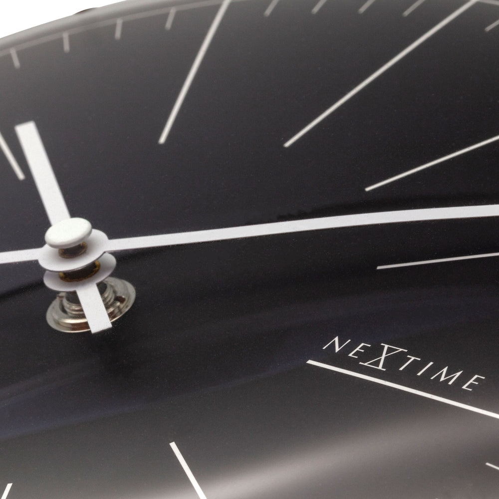 Big Stripe Mini Dome Black Wall Clock 20cm