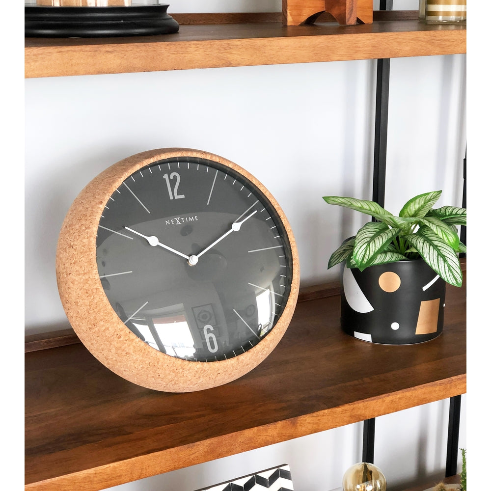 Grey Cork Wall Clock 30cm