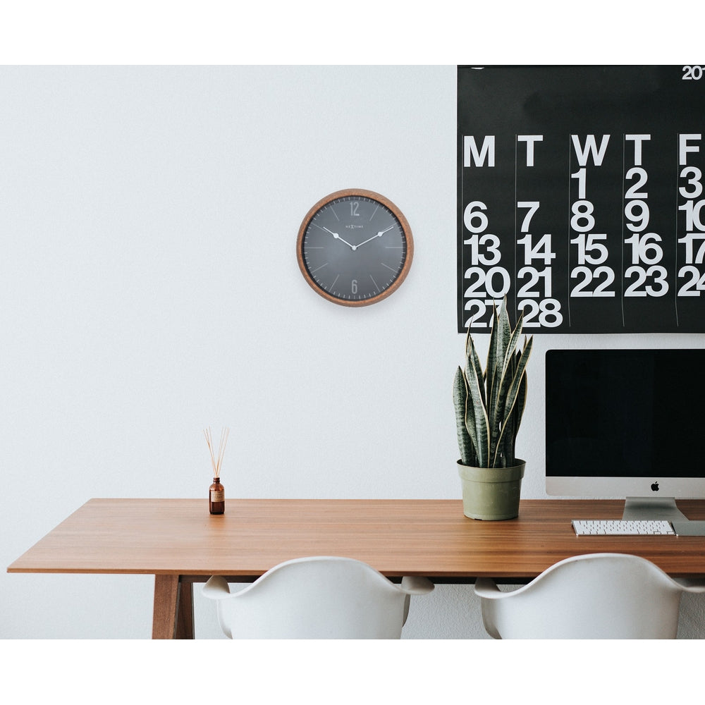 Grey Cork Wall Clock 30cm